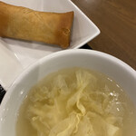 万豚記 - 春巻　玉子スープ