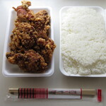 まえ弁 - 料理写真:からあげ弁当 (ご飯大盛り)　600円　(2021.1)