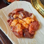 Yakiniku Guro-Baru - スタミナ定食のお肉はタン、レバー、ホルモン