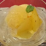 シモゾノ珈琲 - リンゴのコンポートとアイスクリーム