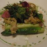 ラシェリール - グリーンアスパラガスのサラダ　ツブ貝と共に