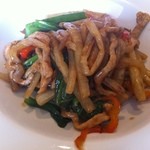 くろさわ東京菜 - 大根と豚肉の炒め