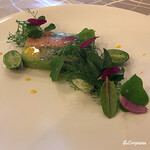 プチレストラン ブーケ・ド・フランス - ｻｰﾓﾝ･ﾌｭﾒ､帆立貝柱､野菜のテリーヌ