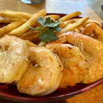 コナズ珈琲 - ガーリックシュリンプ&フレンチフライ(¥1078)