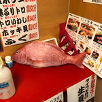 ひょうたん寿司 - 入り口の鯛