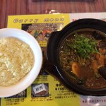 天竺 - キーマカレー(1,050円)、シシカバブ(175円)