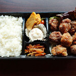 Deep-fried lamb Bento (boxed lunch)