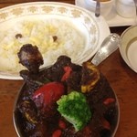 トマト - チキンカレー＋季節の野菜