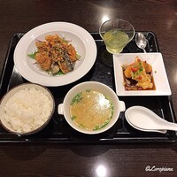 中国料理 豪華 - 鶏肉と秋刀魚の衣揚げ香味ｿｰｽ ﾗﾝﾁｾｯﾄ