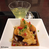 中国料理 豪華 - 白身魚と馬鈴薯ｺﾛｯｹの黒酢餡