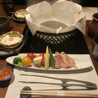 飛騨牛一頭家 馬喰一代 銀座 - ＊ 飛騨牛しゃぶしゃぶランチ　100g　1,800円　×2