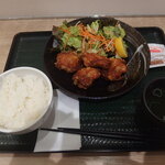 はなまるうどん - からあげ定食