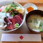 Homma gurodon nakabayashi - 本鮪丼 甲イカトッピング ¥1500