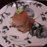 神保町 傳 - 平目と甘海老の梅肉和え