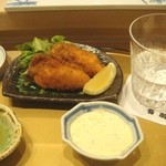 鮨処 音羽別館 - 北海道は、厚岸産牡蠣、フライにしていただきましたぁ～！