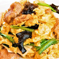 玉子と木耳と豚肉の炒め