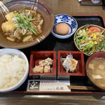 大阪産料理 空 - 揚げ出し豆腐と豚肉と白菜のあんかけ定食