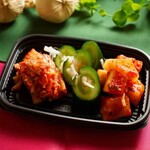 Assortment of 3 types of homemade kimchi
