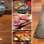 なかなか分店 えんどう - ﾝﾏｰ奇麗よねぇ。左のナマコもヤヴァいし、まんなか上のキーカーヤヴァい。下のヴェロのくちどけのヤヴァければ焼鳥や自家製〆サヴァ＆クエもヤヴァいのよ（爆