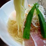 札幌 凡の風 - 冷たい塩らーめんの麺