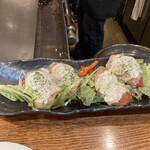 広島風お好み焼　伊豆川 - トマト肉巻き