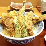 天ぷらふく西 禅と匠 - 穴子天丼（アップ）（2021.1-1）