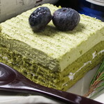 地鶏と本格焼酎 二代目まいぺん - お抹茶ケーキ