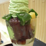 茶寮都路里 - 抹茶ゼリーがはみ出してます（^_^）