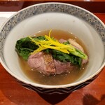 銀座 しのはら - 焚き物～鴨鍋 (青首鴨)