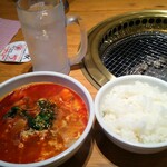 焼肉屋マルキ市場 - ユッケジャン麺、ライス