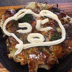 Okonomiyaki Enchan - アマビエを描き始めましたが、、、マヨが多すぎて途中リタイア(爆)