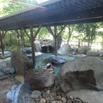 宿屋伝七 - 大浴場の露天風呂