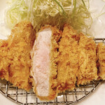 熟成豚 かわむら - ロースカツ断面！