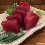 貝酒場 かんじ - ﾒﾊﾞﾁﾏｸﾞﾛの赤身と中ﾄﾛの造り