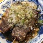 もつ焼 でん - ハラミネギポン酢