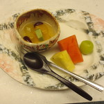 宿屋伝七 - 水物（フルーツ蜜豆、旬果）