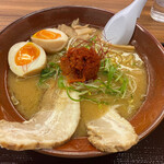 ラーメン 純水 - 辛みそ　大盛　トッピング味玉