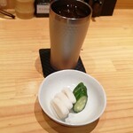 鳥megu - 緑茶割＆お新香