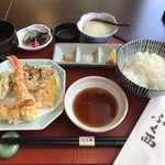 Tempura Fuku Nishi Zen To Takumi - 海老野菜膳 1,450円税別