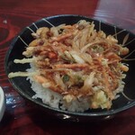 Shemoto - セットの野菜と干し海老のかき揚げ丼（ごはん少なめ）