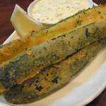 興 - 「ズッキーニのフライ」：サクッ！トロッ！フワッ♪澄んだ甘みが響き、デリケートな食感！