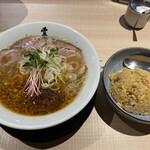 Ramen hibari - 肉味噌ラーメン半チャーハンセット