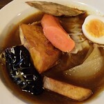 ルウォント - チキンスープカレー。上の具をちょいと動かすと…