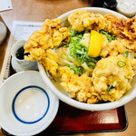 讃松庵 - とり天ぶっかけうどん(冷)＋大盛り