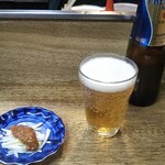 餃子荘 ムロ - お通しのネギ味噌
