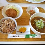 Genki Morimori - もつ煮定食　玄米ごはん