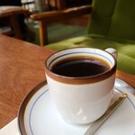 こかげ喫茶室 - ホットコーヒー(450円→セット350円)です。