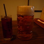 ビアパブ　ベアレン - 1リットル入るマスジョッキ1200円