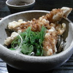 山元麺蔵 - 小さな鶏ささみ天丼