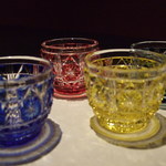 心水 - 薩摩切子飾ってありました。